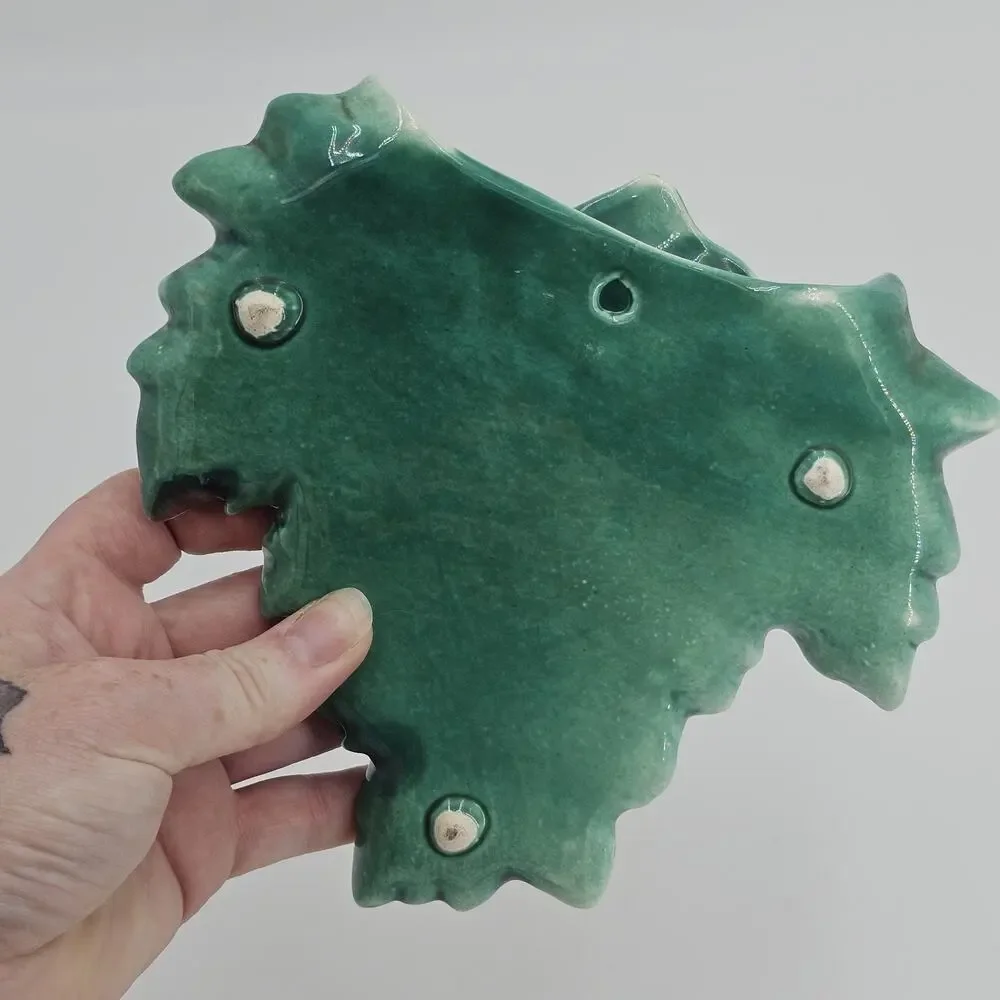 Vintage Ceramic Pottery Maple Leaf Wall Pocket